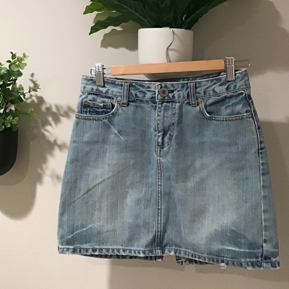 American Eagle Outfitters Light Denim Mini Skirt